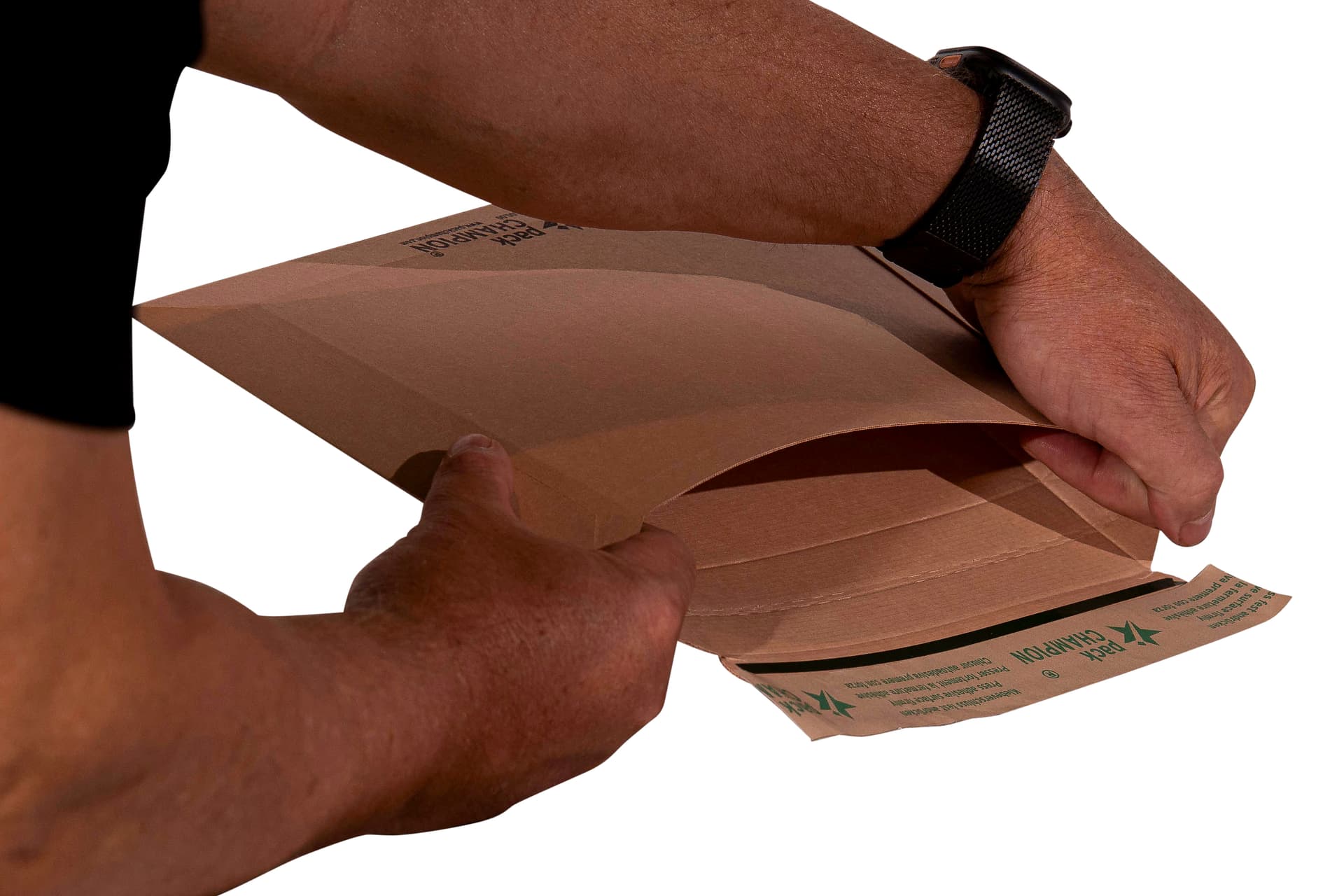 Versandtasche quer braun – Bild 2